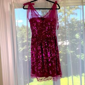 Pink sequin dress